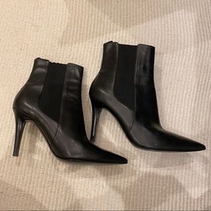 Black Ralph Lauren heeled leather booties